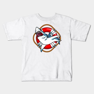 Swimming with the sharks Kids T-Shirt